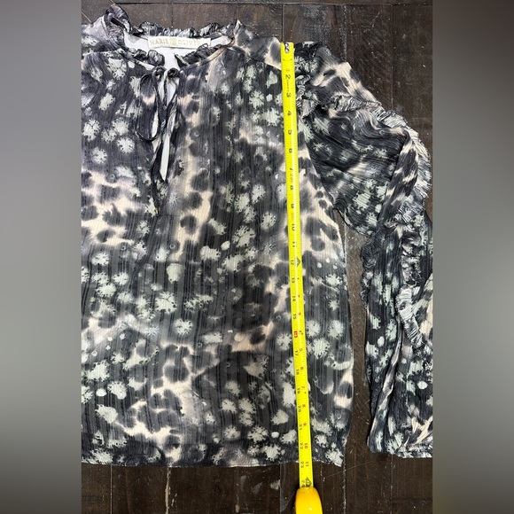 Marie Oliver Silk Haley Blouse in Jade Speckle - Size Medium - Picture 13 of 13